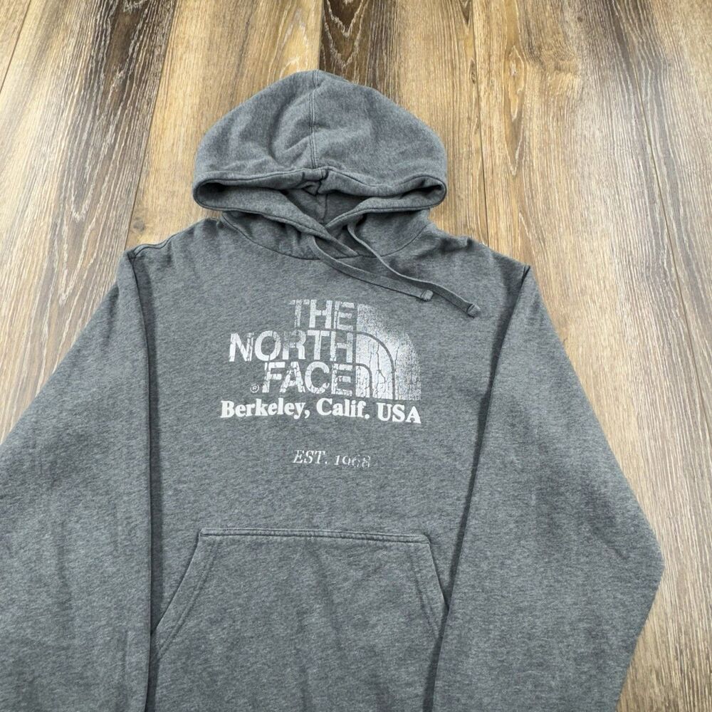 The North Face Hoodie Mens L Gray Sweatshirt Camping Hiking Pullover Sweater Y2K